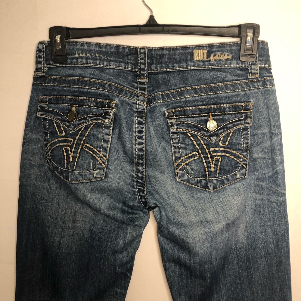 KUT from the Kloth So Low Sz 6 Distressed jeans